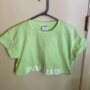 New green gymshark crop small